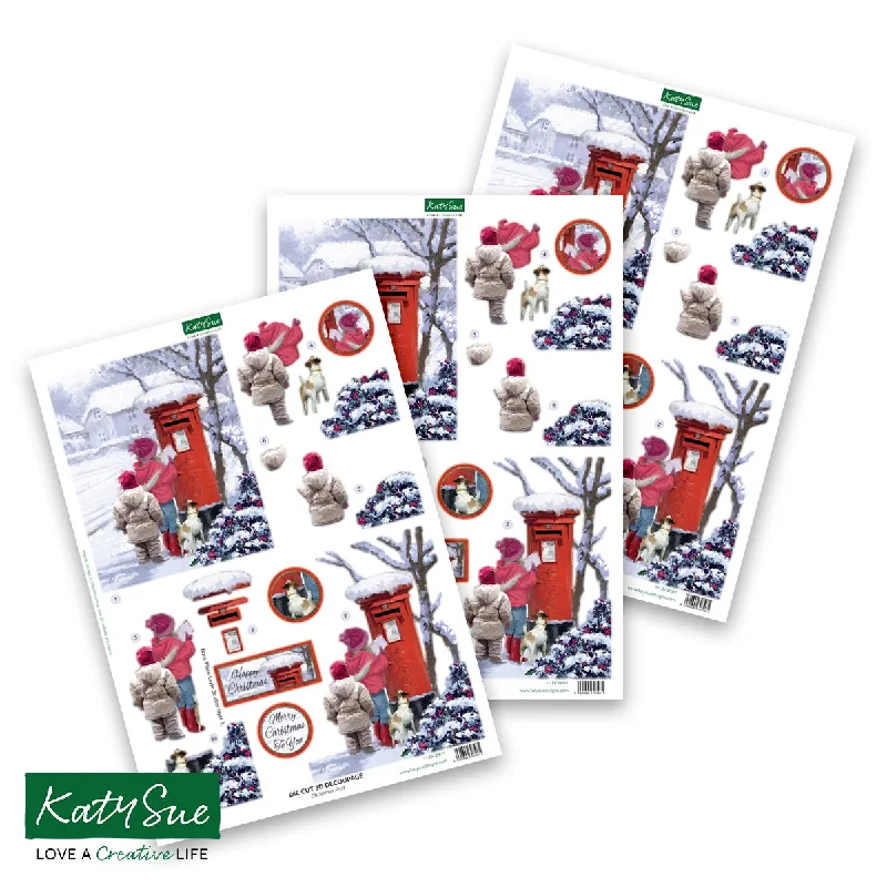 Die Cut Decoupage – Christmas Post (pack of 3)