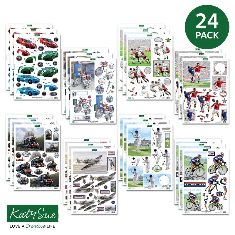 Die Cut Decoupage – For the Guys (pack of 24)