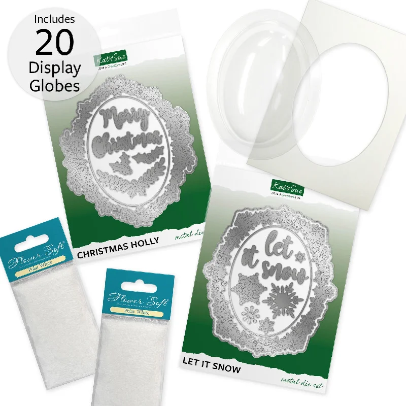 Snow Globe Die Sets, Display Globes & Polar White Bundle