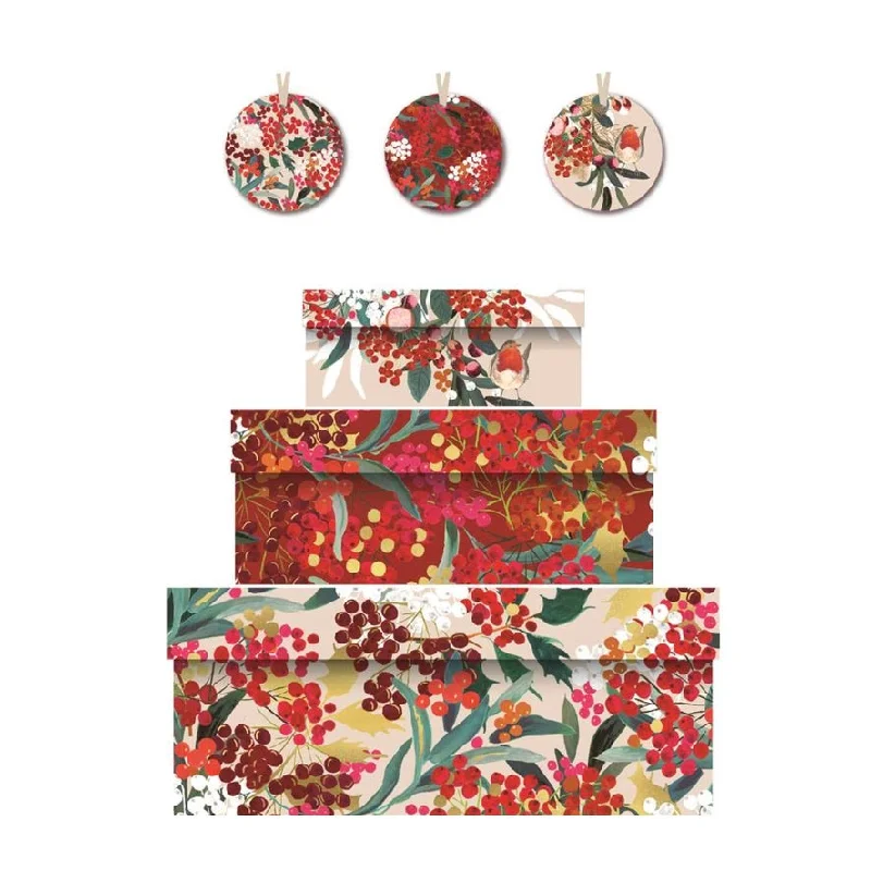 Louise Tiler "Winter Berries" Nesting Box Set